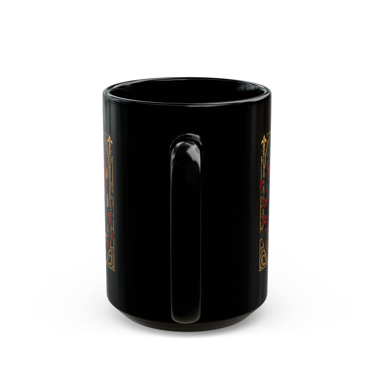 Remember Who You Are Gothic City Black Mug — Afrocentric Empowerment Mugs | Black Art & Gothic Fantasy Gifts. Inspirational Fantasy Coffee Cup (11oz, 15oz)