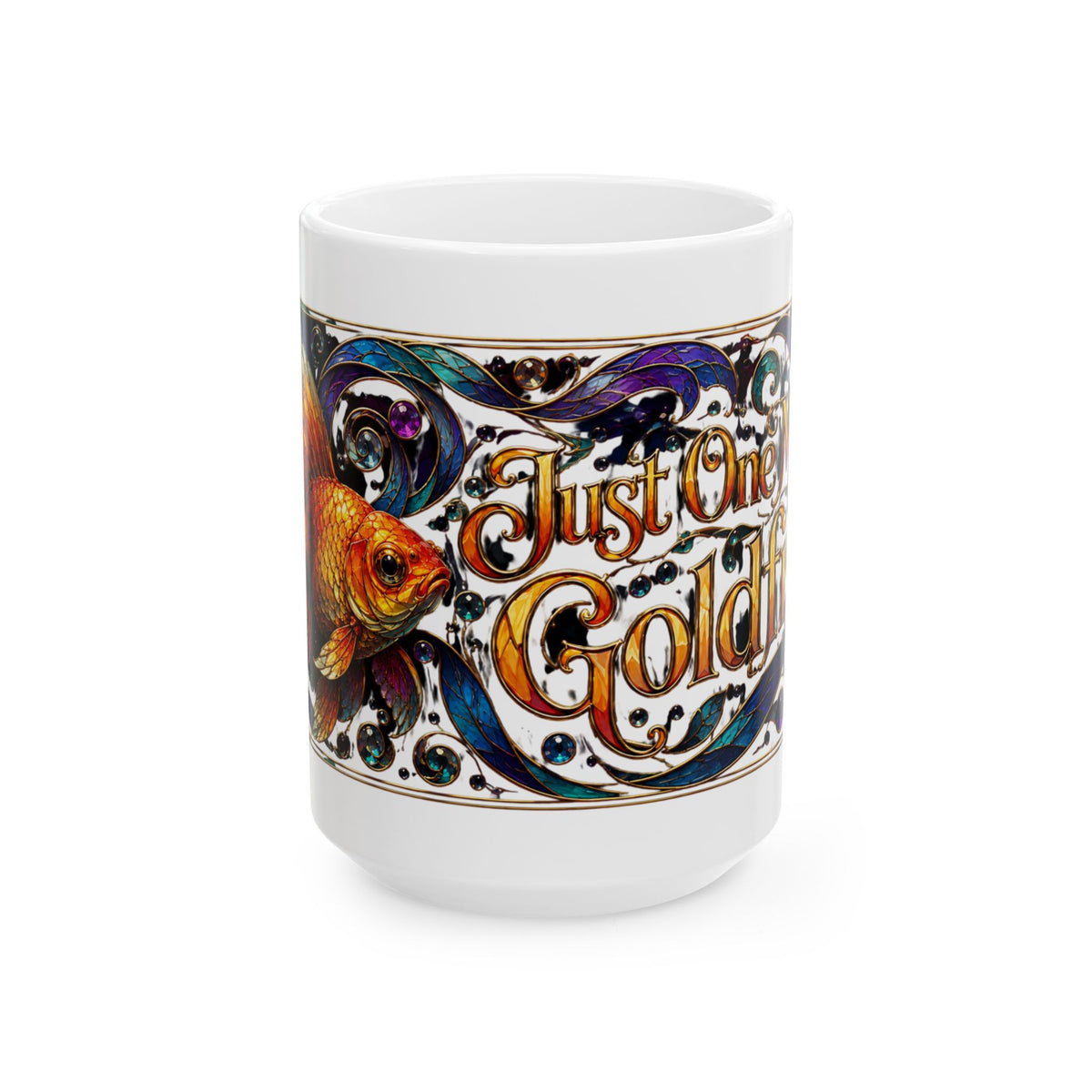 Goldfish Ceramic Mug — "Just One Goldfish" Decorative Fish Art Coffee Cup (11oz/15oz)
