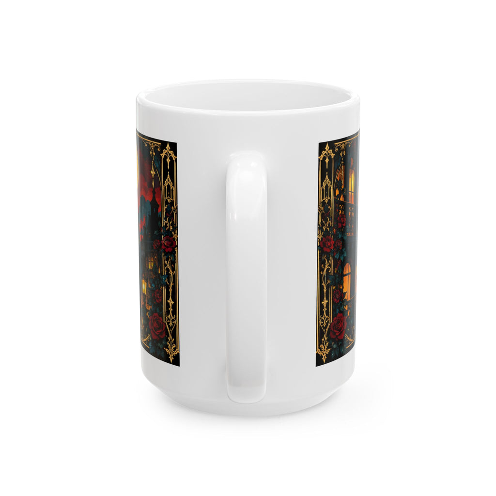 Rooted in Greatness Ceramic Mug — Rooted in Greatness Afrocentric Empowerment Mug. Inspirational Gothic Portrait Coffee Cup (11oz, 15oz)