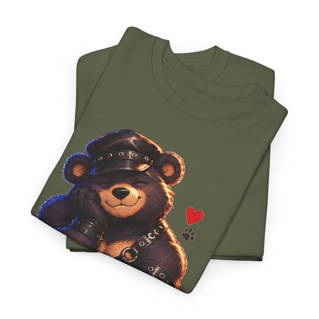 Leather Bear Graphic Tee — Cute Biker Teddy Shirt. Bears and leather men, Bears t-shirt