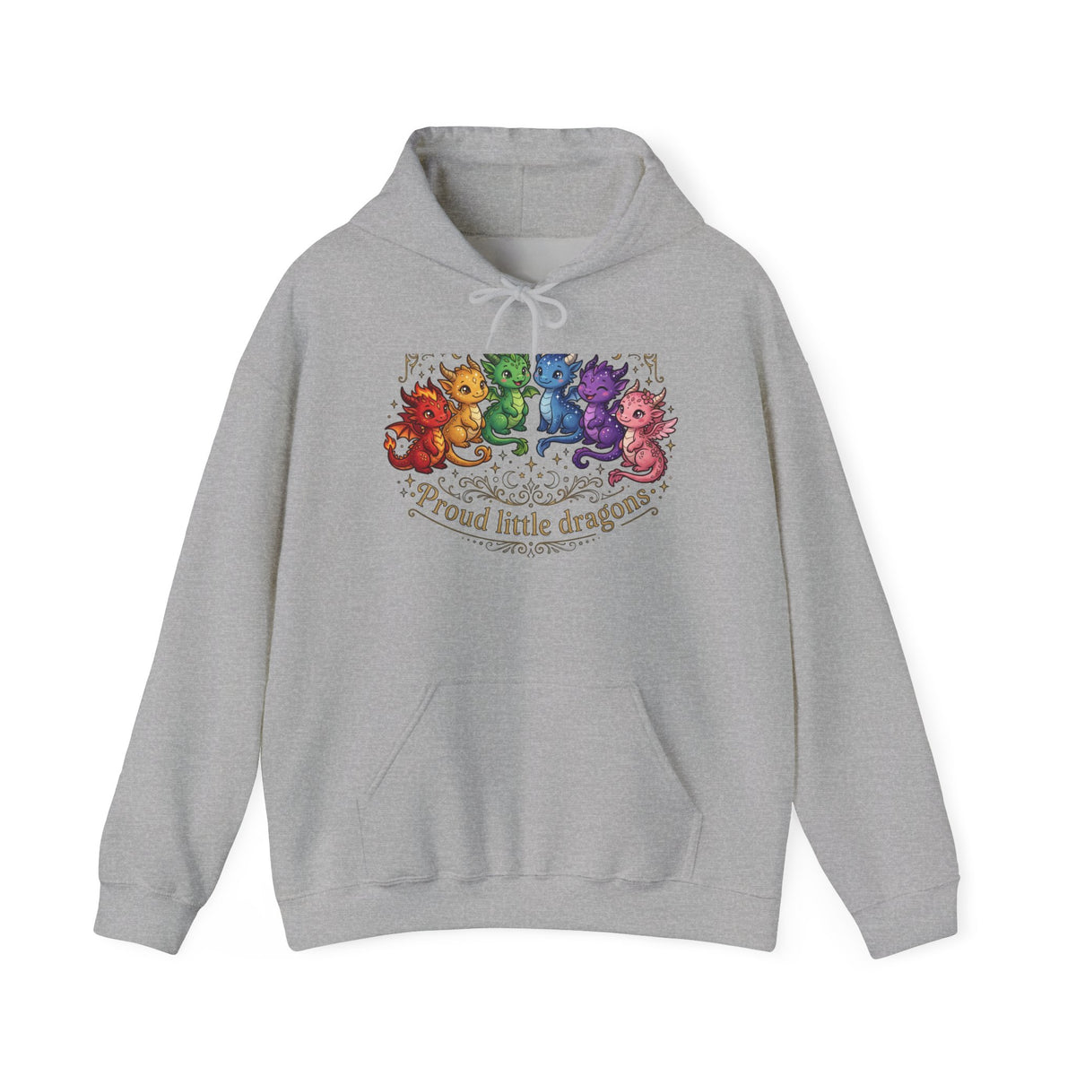 Proud Little Dragons Hoodie — Rainbow Cute Dragon Family Sweatshirt
