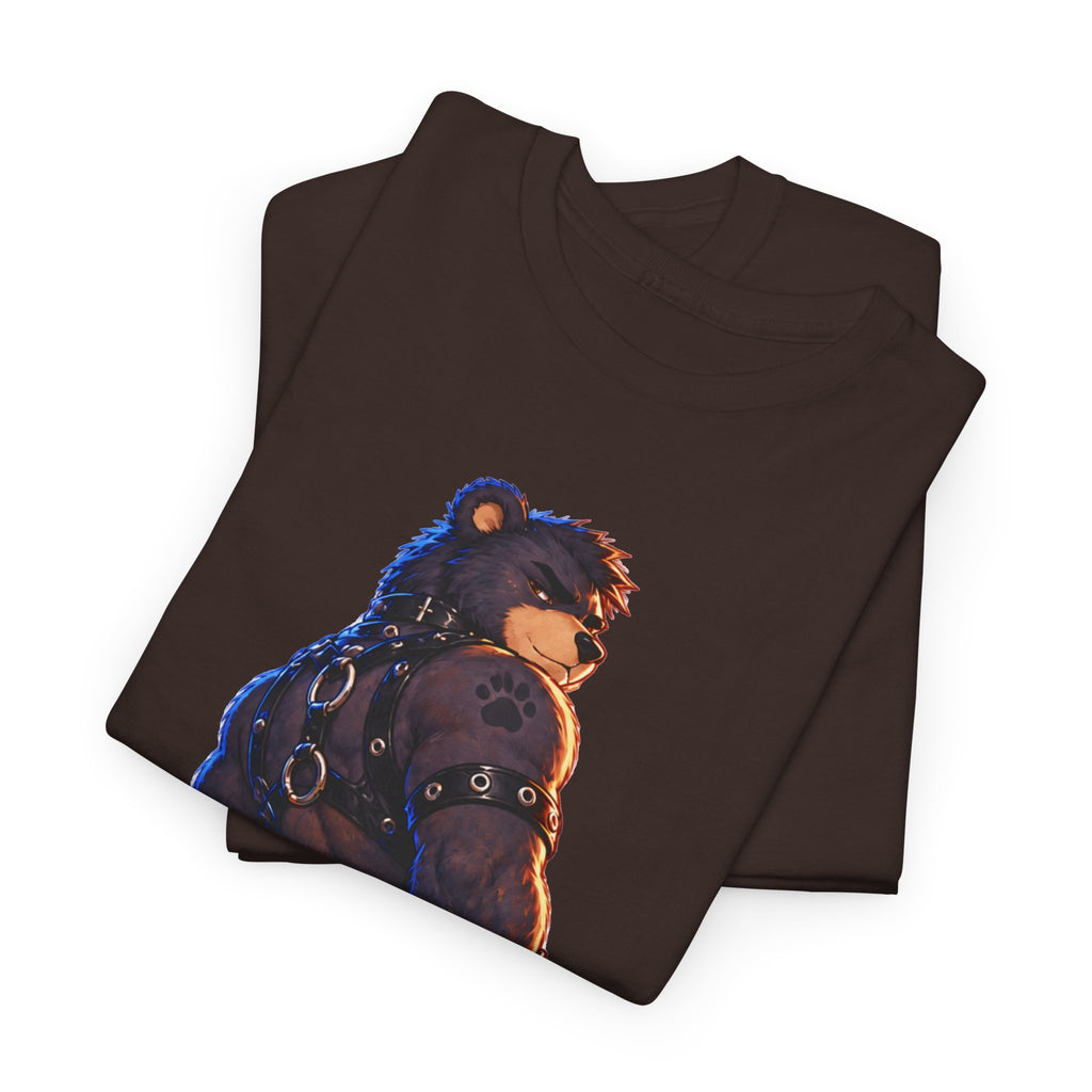Bear Biker Graphic Tee — Retro Leather Jacket Furry Art T-Shirt Furry fan shirt