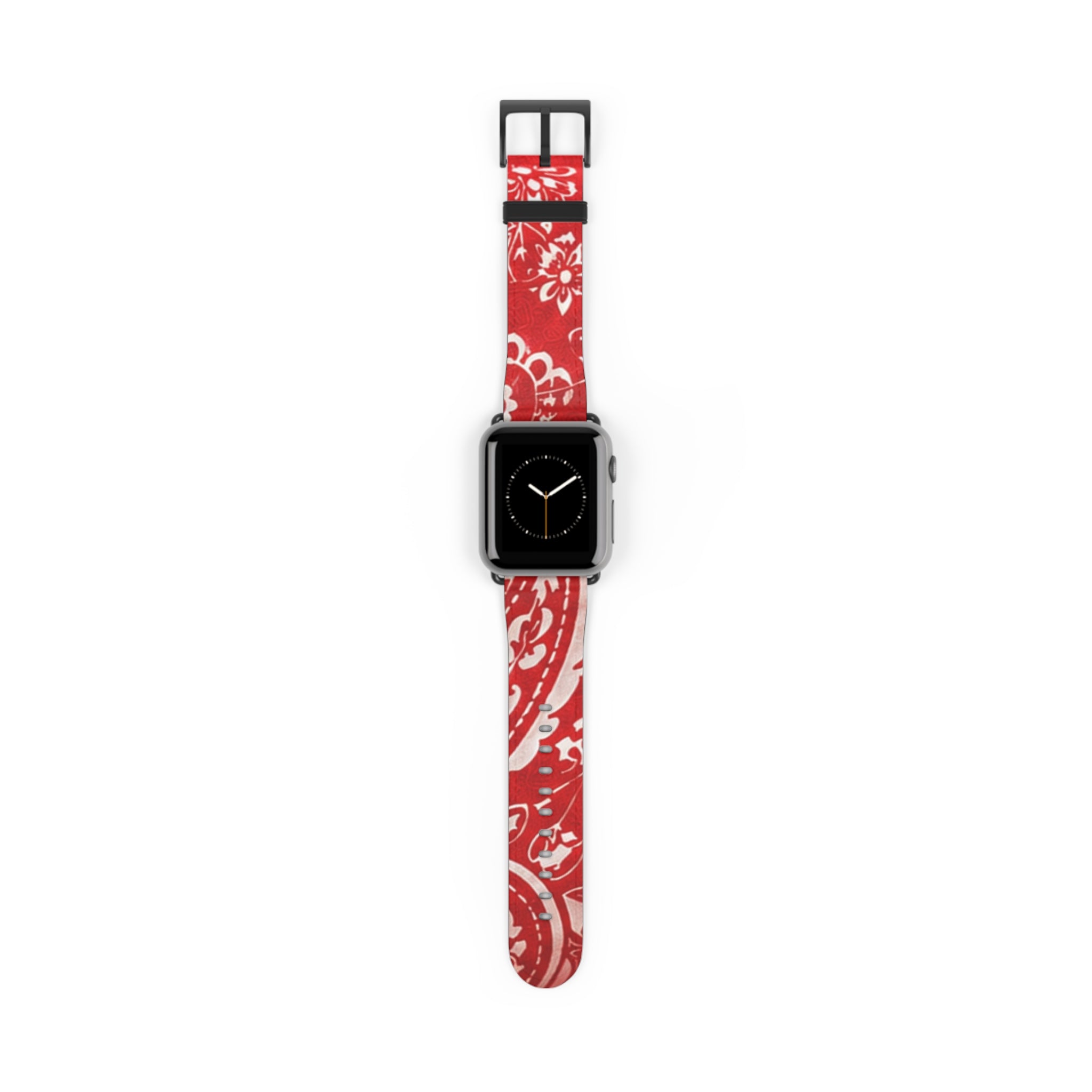 Red Bandana Pattern Watch Band — Hanky Code Style