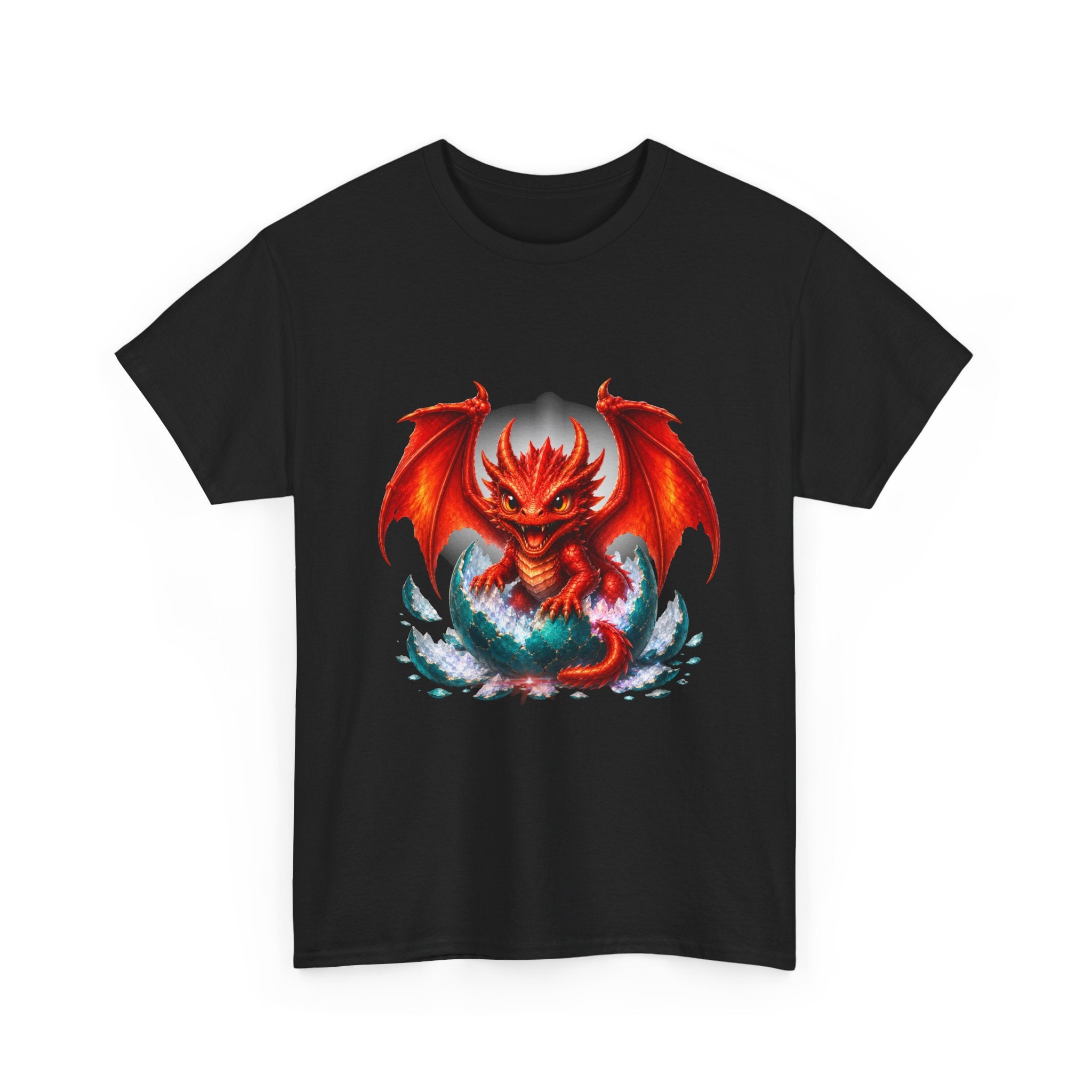 Dragon Hatchling T-Shirt — Cute Red Dragon Hatching Design