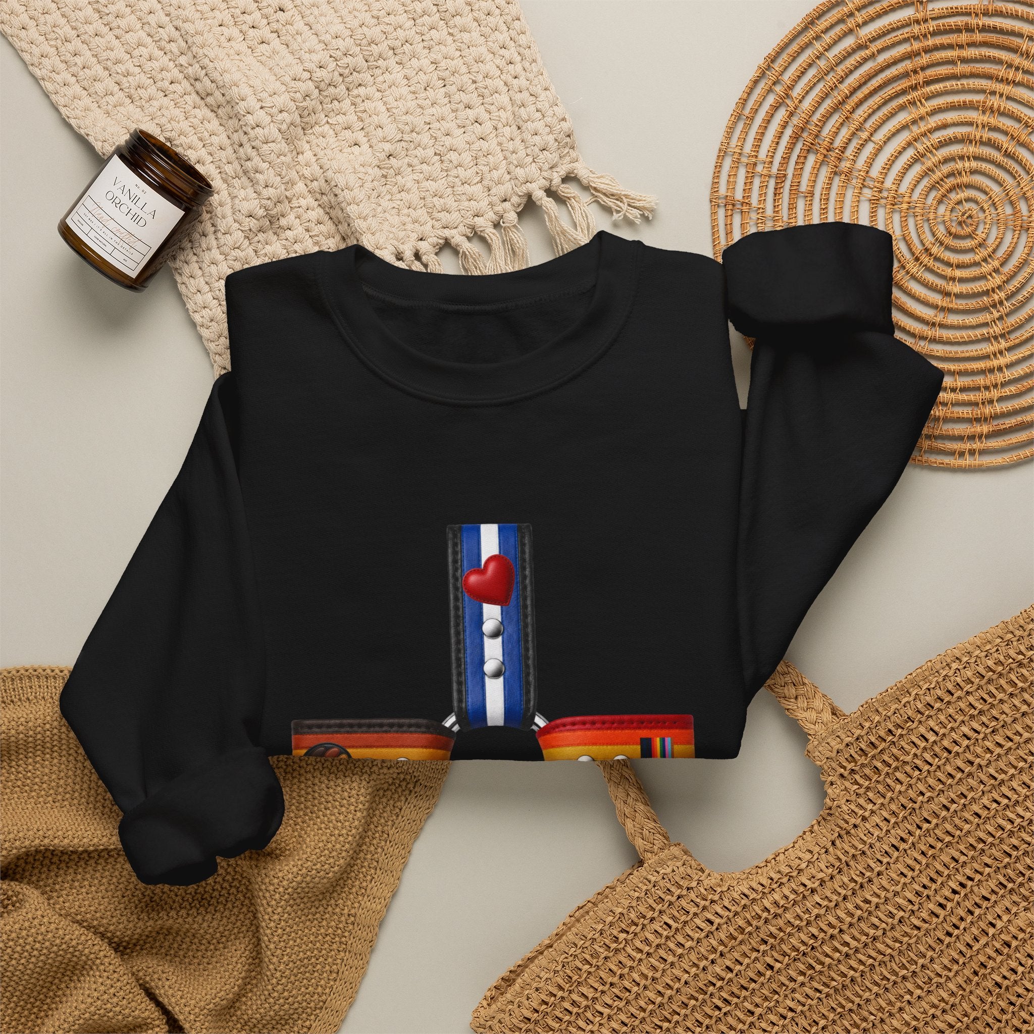 Plus Sign Pride Sweatshirt — LGBTQ+ Flags Graphic Crewneck