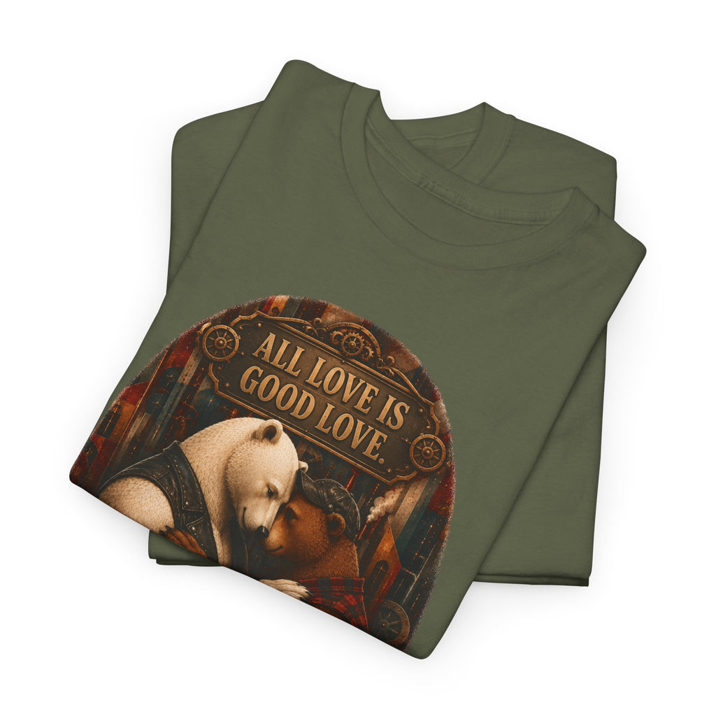 T-Shirt — "All Love Is Good Love" Vintage Romantic Graphic Tee
