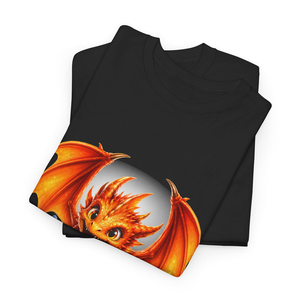 Dragon Hatchling T-Shirt — Cute Orange Baby Dragon Splash Design