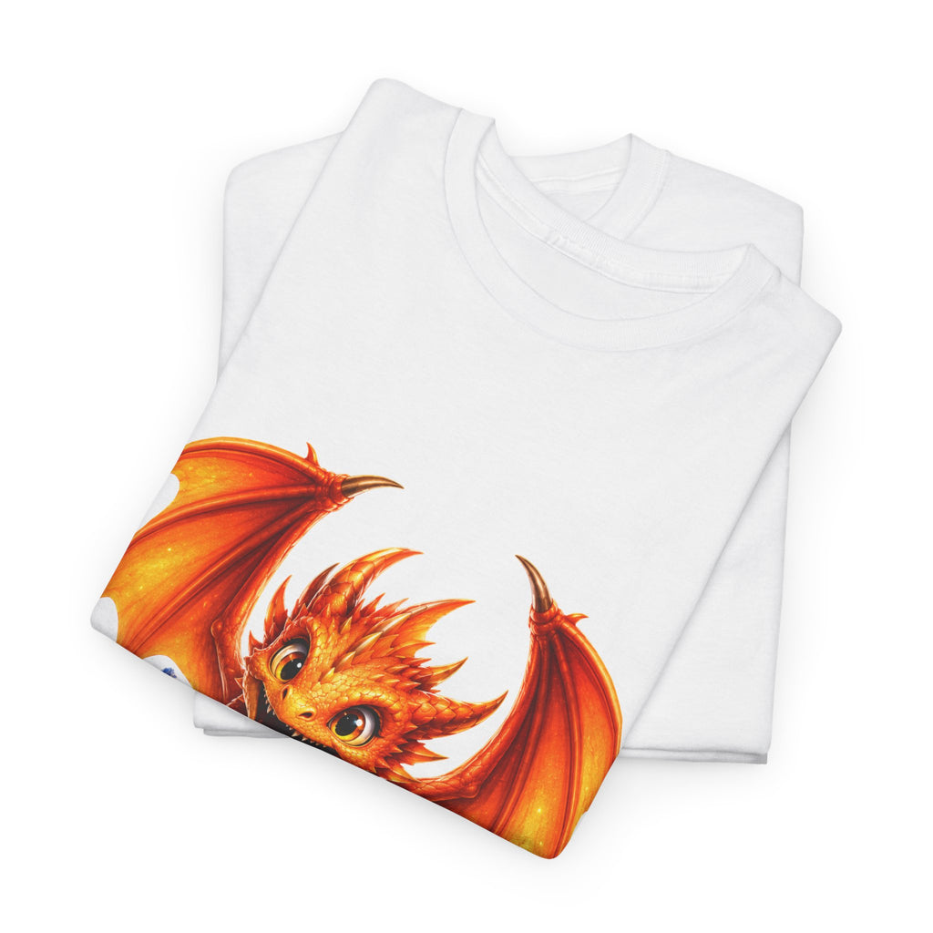 Dragon Hatchling T-Shirt — Cute Orange Baby Dragon Splash Design