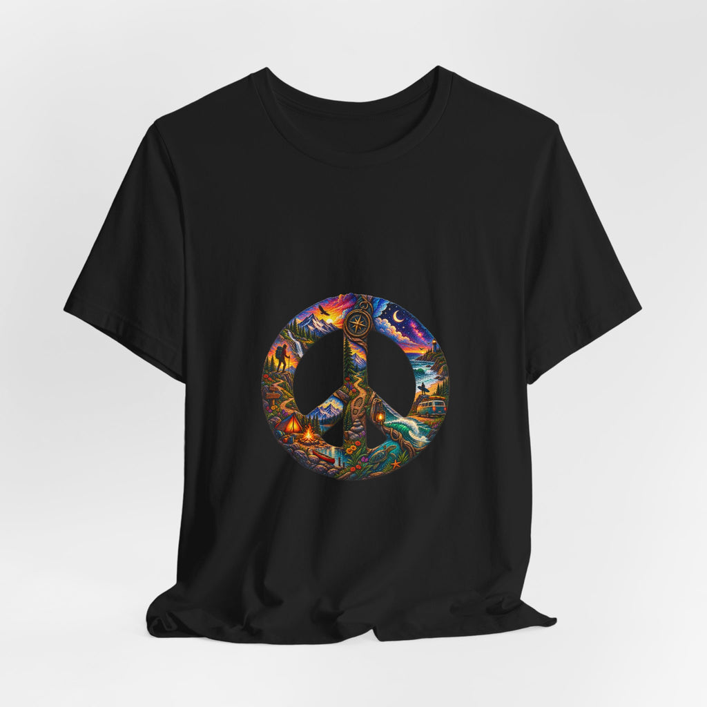 Peace Sign Tie-Dye T-Shirt — Retro Hippie Graphic Tee