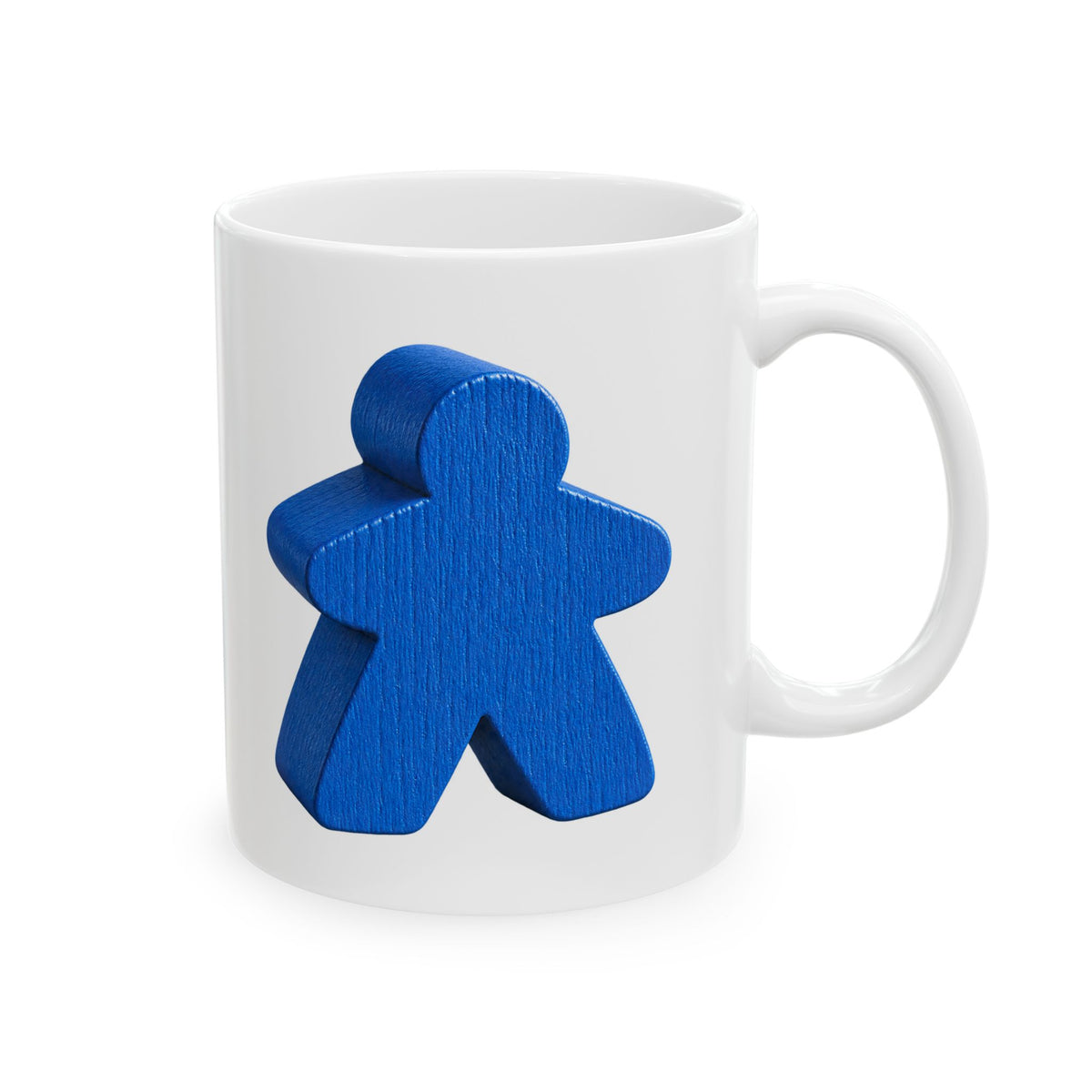 Blue Face Profile Ceramic Mug — Minimalist Abstract Art Coffee Cup (11oz, 15oz)