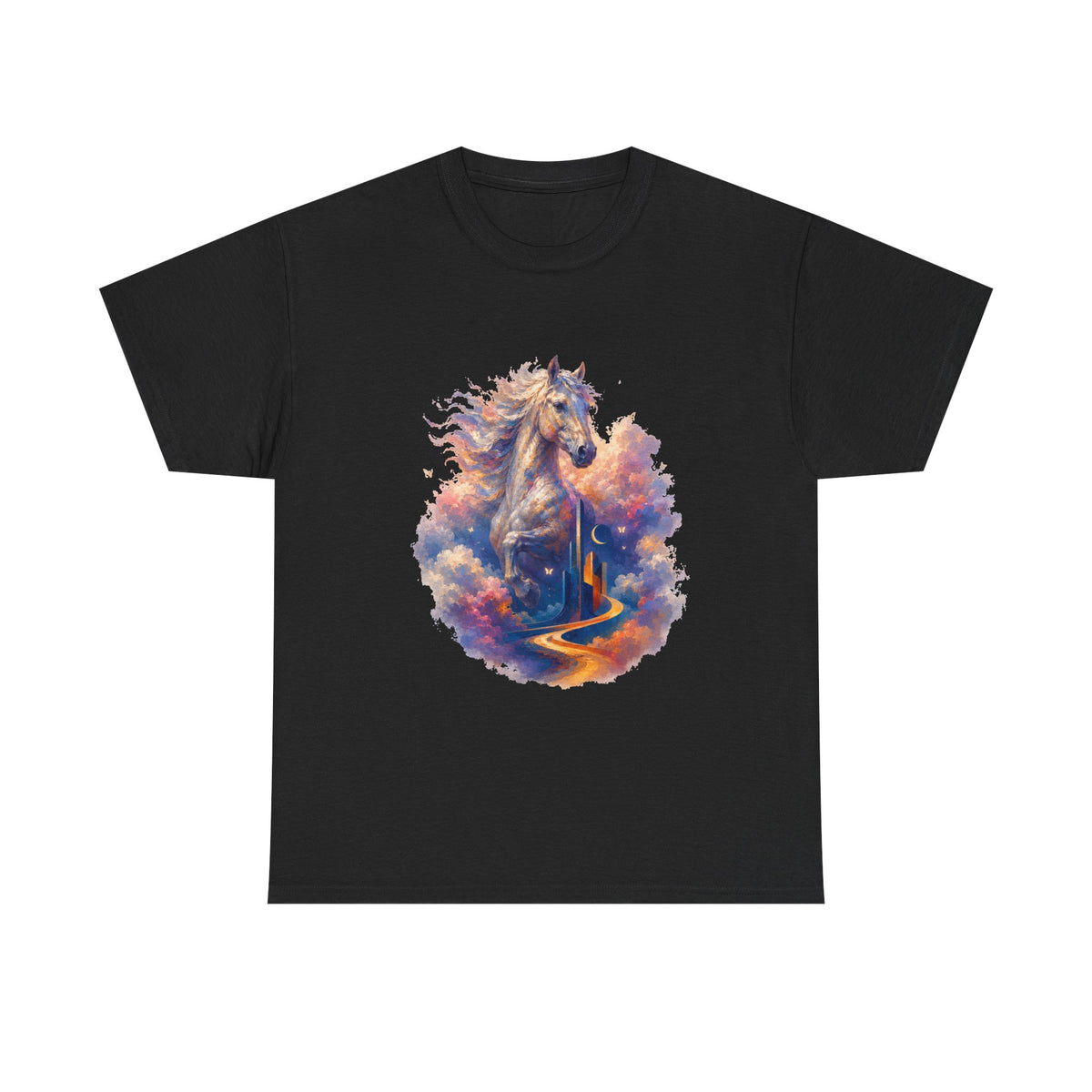 Majestic Horse Graphic T-Shirt | Colorful Fantasy Horse Tee | Gift for Horse Lovers | Equine Art Unisex Shirt