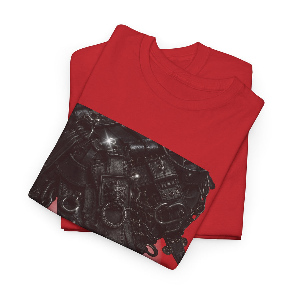 Abstract Black Ink Drip T-Shirt, Leather scraps piled as if the imply.